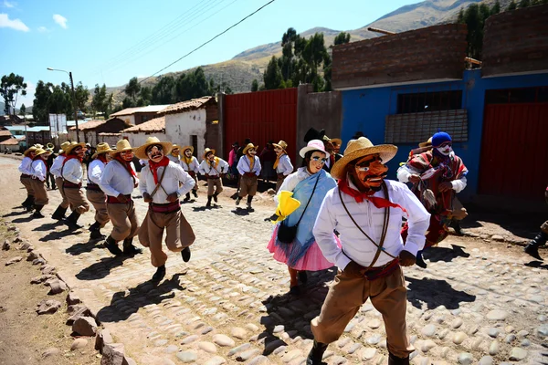 Religious holiday in a small Peruvian city — Stock Photo, Image