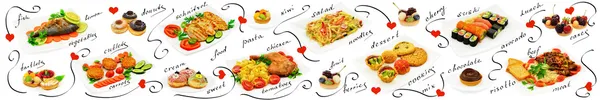 Panorama mix food — Stock Photo, Image