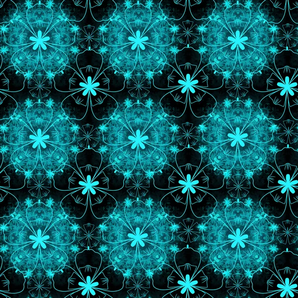 Turquoise floral pattern