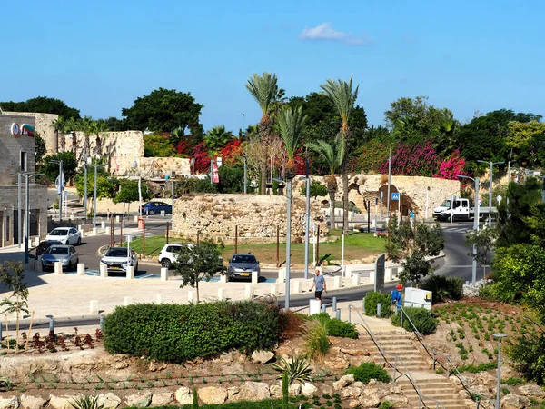 Una Hermosa Plaza Antigua Ciudad Akko Israel — Foto de Stock