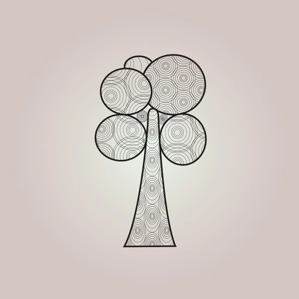 Árbol de anillo abstracto — Vector de stock