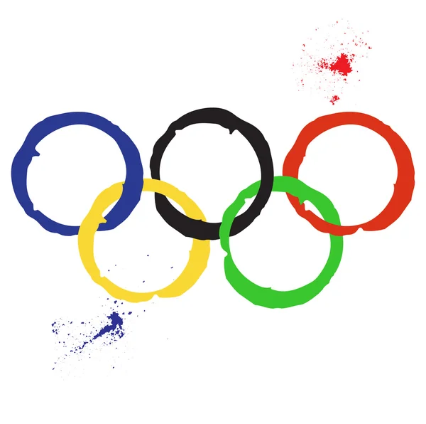 Illustrazione vettoriale degli anelli olimpici — Vettoriale Stock