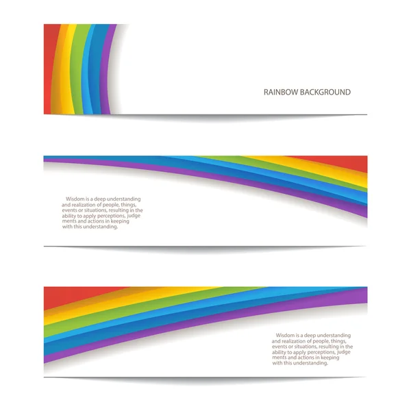 Conjunto de fondo arco iris — Vector de stock