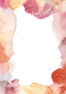 Pastel renkli soyut suluboya sanat arka planı, suluboya fırça dokusu. Parmak izleri, duvar resimleri, davetiyeler ve duvar kağıtları için elle boyanmış resimler..