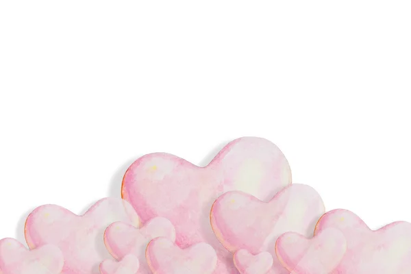 Beautiful Pink Balloon Heart Watercolor Paintings Illustration Invitation Card Love — Stock Photo, Image