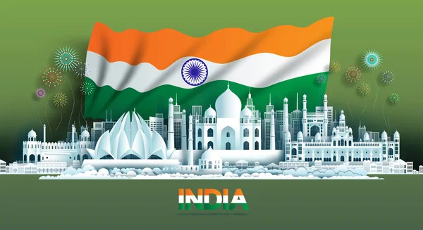 Святкування Річниці Незалежності Індії День Подорожі Пам Ятки Індії Індійським — стокове фото