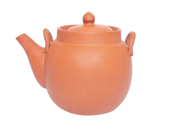 Brown tea-pot on white — Stock Photo, Image