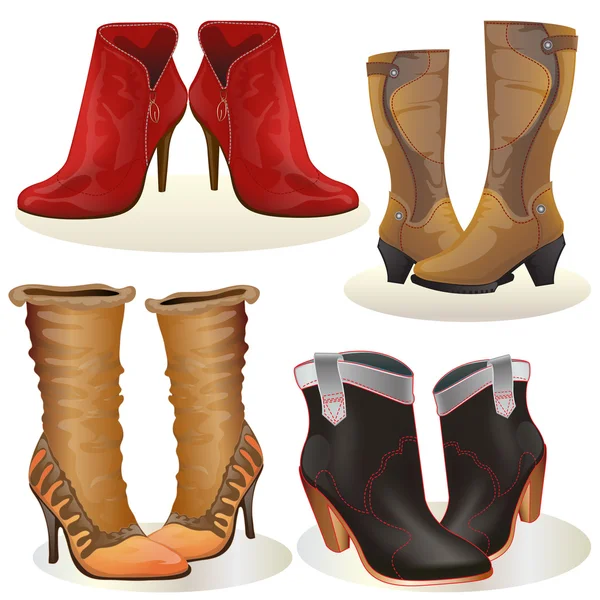 Conjunto de varias botas Gráficos vectoriales