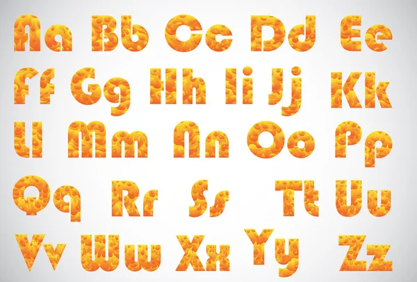 Ensemble d'alphabeth et de nombres — Image vectorielle