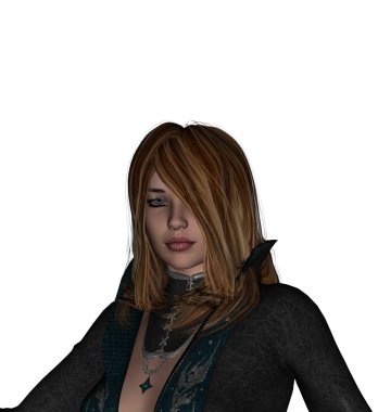 Fantazi kadın personel ile