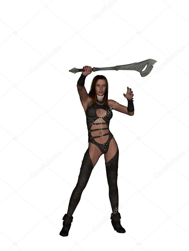 Fantasy Woman in Leather