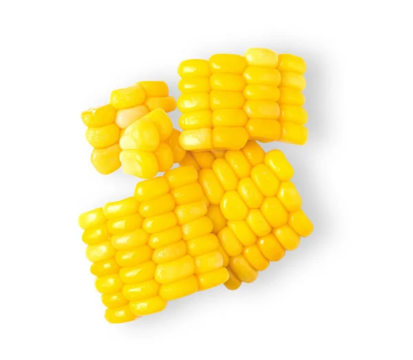 Kukorica Magok Izolált Fehér Alapon Felülnézet — Stock Fotó