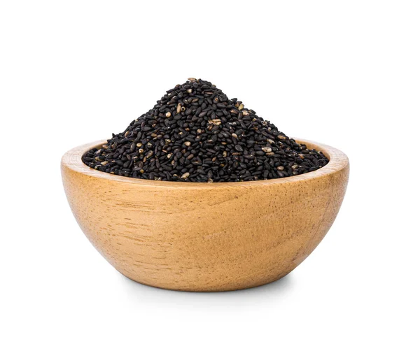 Siyah Susam Tohumları beyaz arkaplanda izole