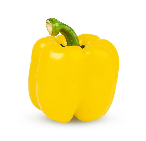 黄甜椒 白色背景上孤立 — 图库照片