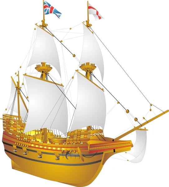 Galleon Mayflower — Stock Vector