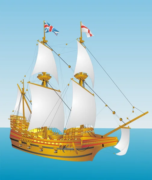 Galleon Mayflower — Stock Vector