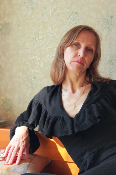 Portrait of a woman in a black suit — Stock Photo, Image