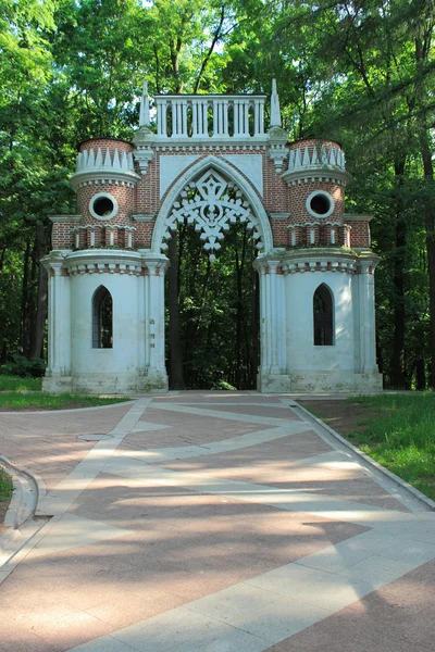 Myslel (hroznový) brána v Tsaritsyno. Moskva — Stock fotografie