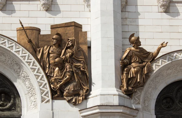 Das Basrelief des Tempels von Christus dem Erlöser in Moskau — Stockfoto