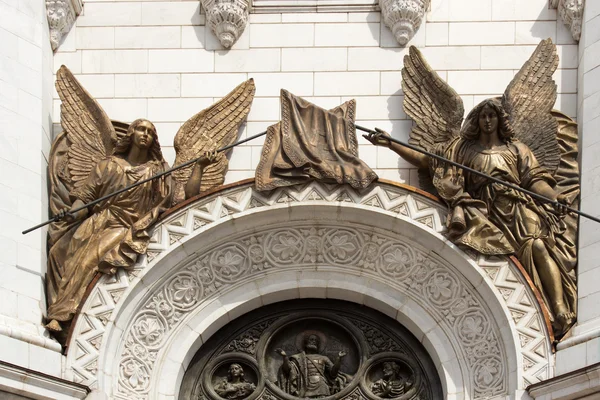 Le bas-relief du temple du Christ Sauveur à Moscou — Photo