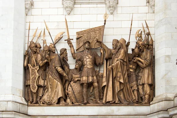 Relief av tempel av Kristus Frälsaren i Moskva — Stockfoto