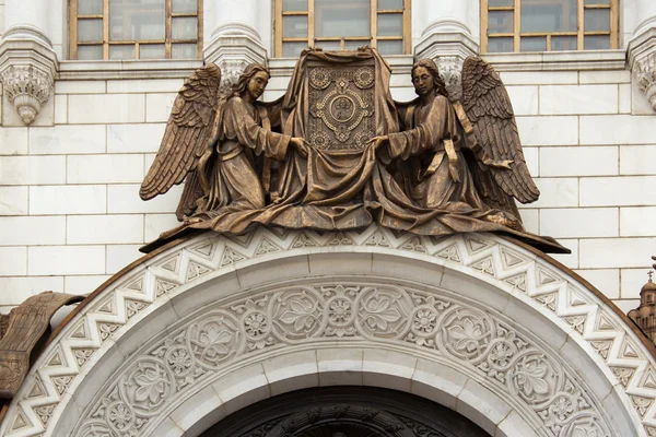 Le bas-relief du temple du Christ Sauveur à Moscou — Photo