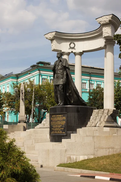 Moskova'da alexander II anıtı — Stok fotoğraf