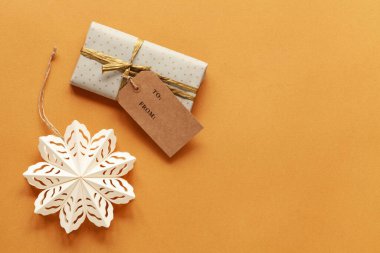 Dekorlu şık hediyeler, üst görünüm