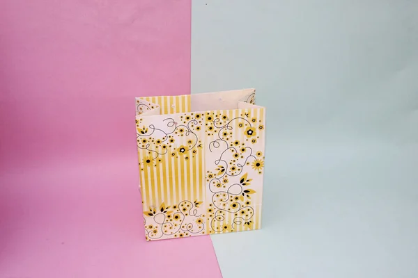 Boodschappentassen Set Van Kleurrijke Lege Papieren Tassen Voor Mockup Samenstelling — Stockfoto