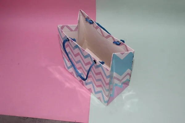 Boodschappentassen Set Van Kleurrijke Lege Papieren Tassen Voor Mockup Samenstelling — Stockfoto