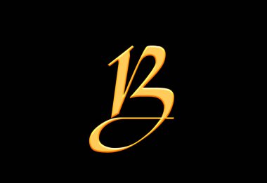 Modern lüks B harfi logo tasarımı. En İyi Tarz Yazı Tipi ve Marka Posteri, Davetiye