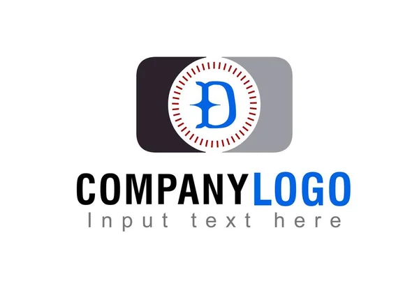 Γράμμα Σχεδιασμός Λογότυπου Μήνυμά Σου Εδώ Πρότυπο Λογότυπου Λευκό Φόντο — Φωτογραφία Αρχείου
