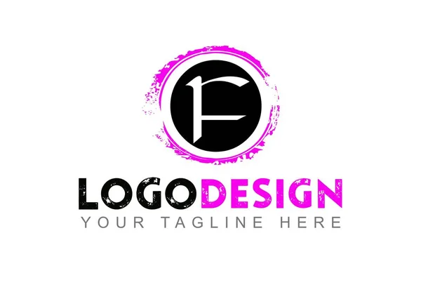 Letra Logo Design Texto Aquí Logo Plantilla Sobre Fondo Blanco —  Fotos de Stock
