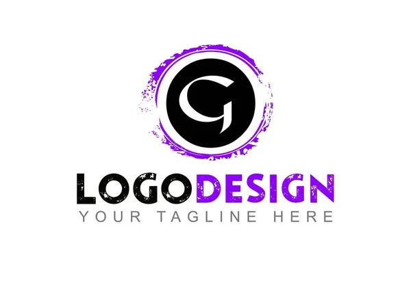 Επιστολή Logo Design Μήνυμά Σου Εδώ Πρότυπο Λογότυπου Λευκό Φόντο — Φωτογραφία Αρχείου