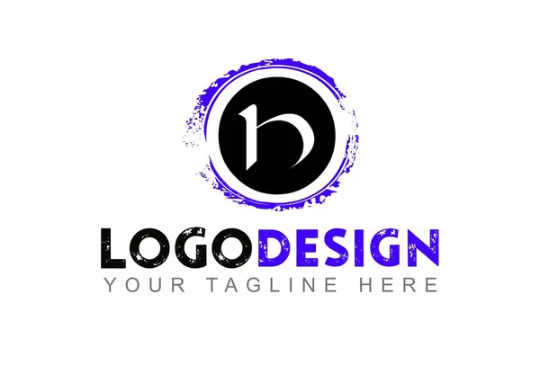 Γράμμα Logo Design Μήνυμά Σου Εδώ Πρότυπο Λογότυπου Λευκό Φόντο — Φωτογραφία Αρχείου