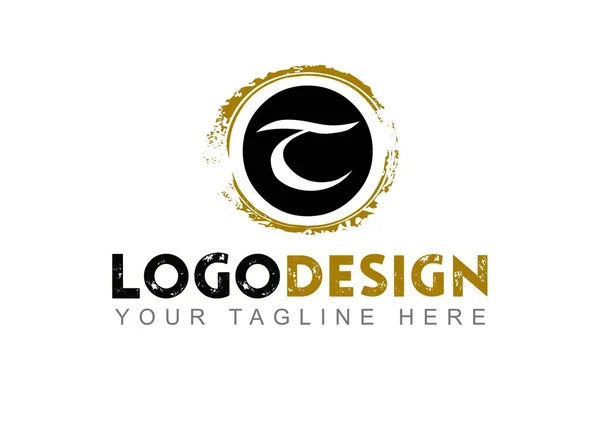 List Logo Design Twój Sms Tutaj Szablon Logo Białym Tle — Zdjęcie stockowe