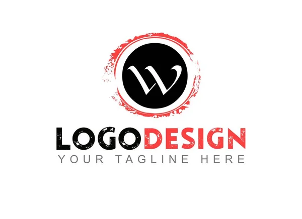 Letra Logo Design Texto Aquí Logo Plantilla Sobre Fondo Blanco — Foto de Stock