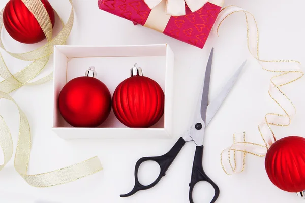 Christmas holiday preparations. New Year decoration planning — Stock Photo, Image