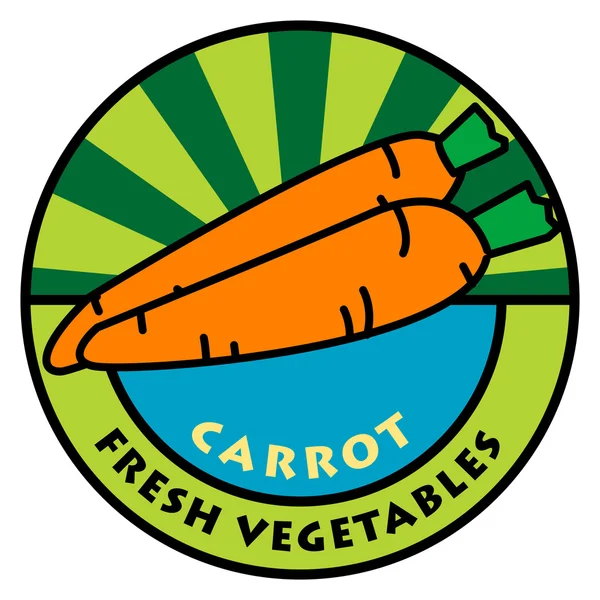 Etiket groenten — Stockvector