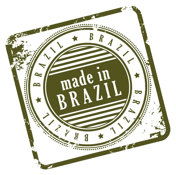 Κατασκευασμένο με σφραγίδα brazil — Διανυσματικό Αρχείο