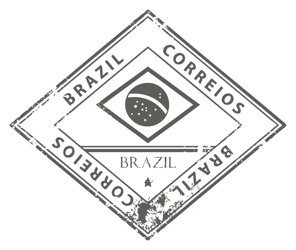 Brazil stamp — Stock Vector