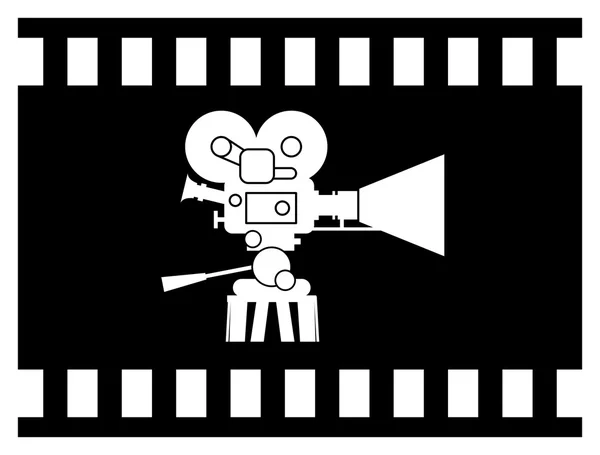 Caméra dans le cadre de bande de film — Image vectorielle