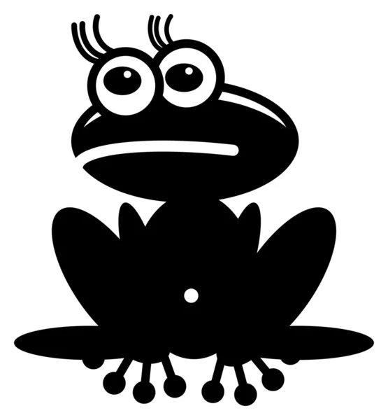 Silhouette grenouille — Image vectorielle