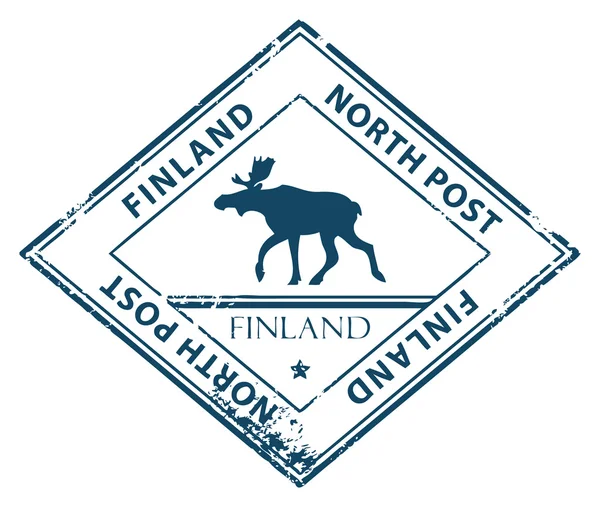 Finlândia, selo do North Post — Vetor de Stock