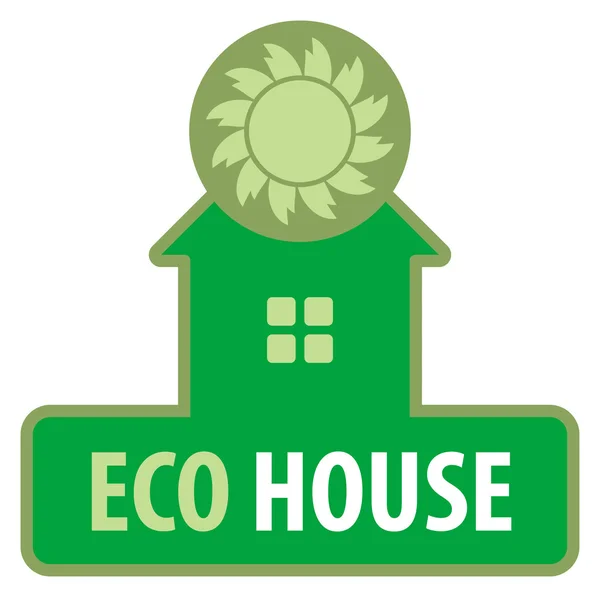 Eco Casa — Archivo Imágenes Vectoriales