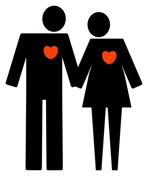 Homme et femme amour — Image vectorielle