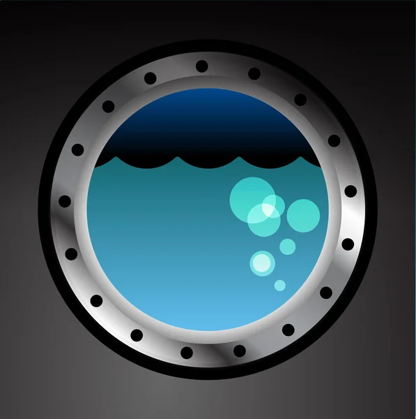 Unterwasser-Bullauge — Stockvektor