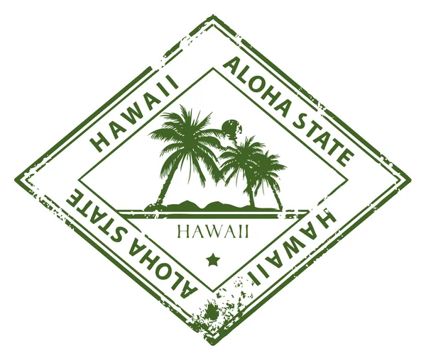 Hawaii stamp — Stock Vector