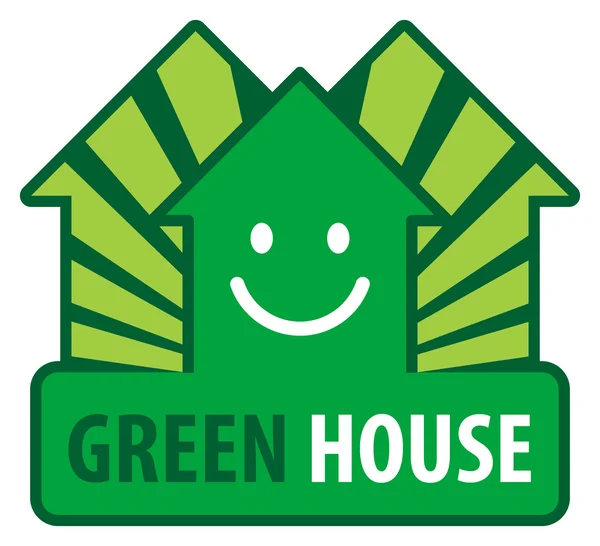 Casa verde — Vetor de Stock