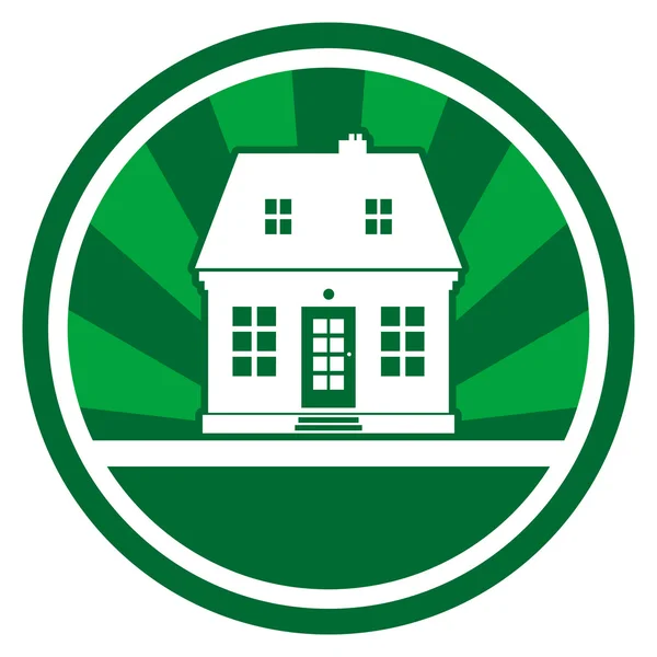 Yeşil ev — Stok Vektör
